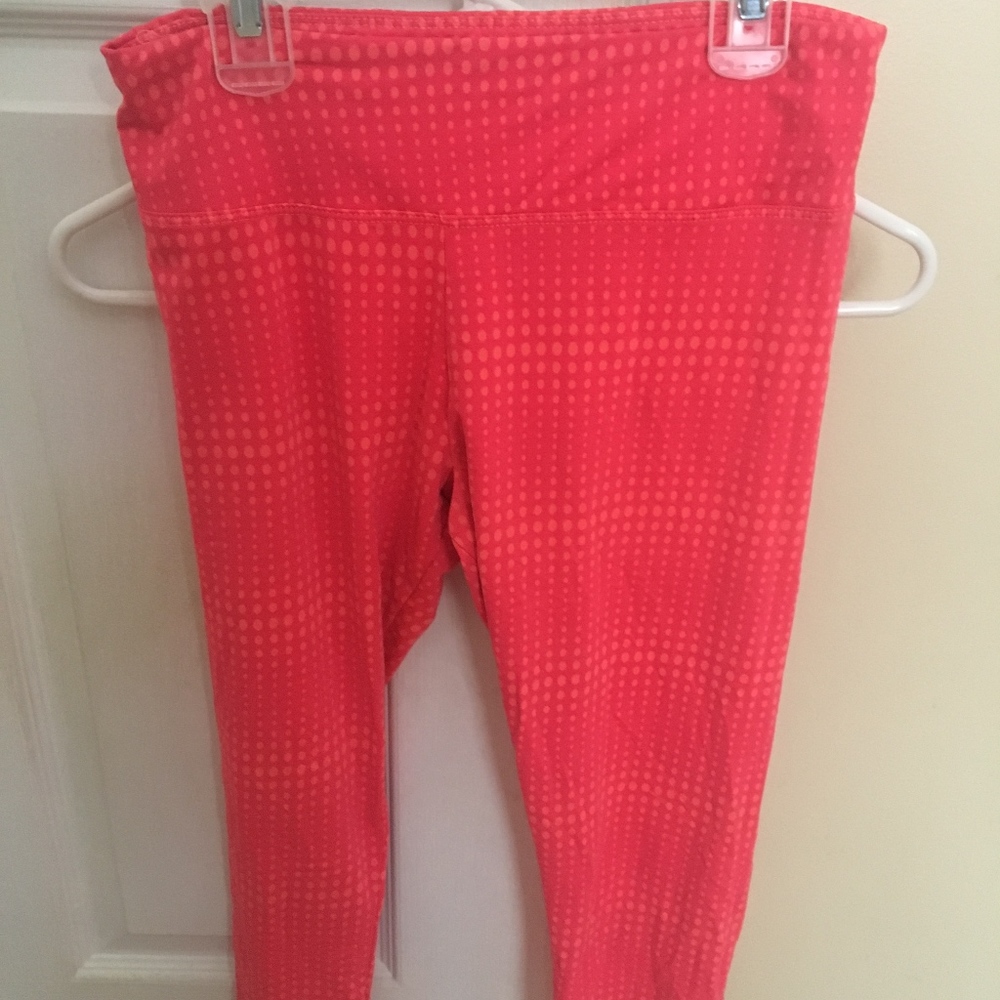 Women's Workout Capris- Bright Orange/Red